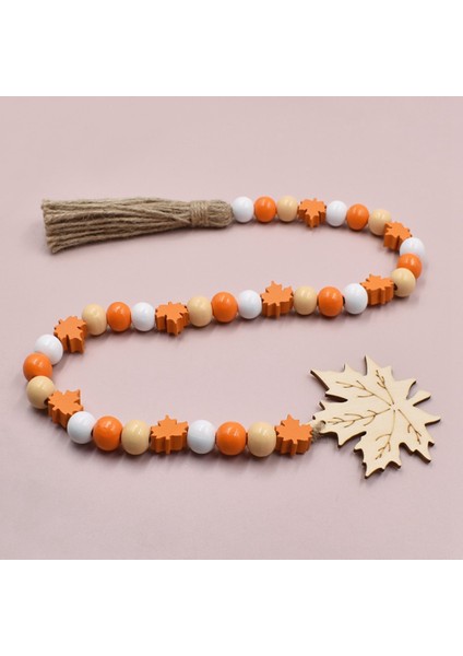 Halat Püsküller Boncuklu Akçaağaç Yaprakları, Ahşap Boncuk ve Sicim Dıy Ev Dekorasyon Kolye (Yurt Dışından) indirimleri