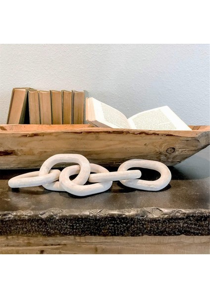 Ahşap Zincir Bağlantı Dekoru, 21.6 El Oyması Dekoratif Ahşap Zincir, Çiftlik Evi Rafı ve Yan Masa B Için Çağdaş Ev Dekor (Yurt Dışından) fiyatları