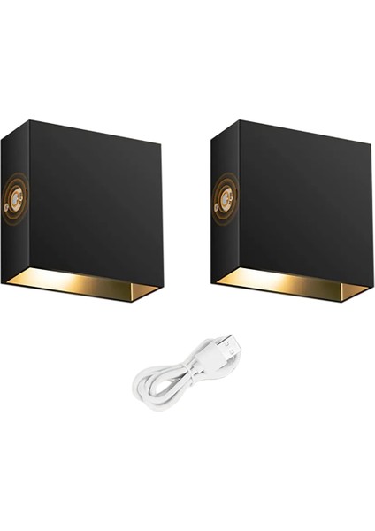 Dokunmatik Duvar Lambası USB Şarj Edilebilir Gece Lambası Alüminyum, Manyetik Duvar Lambası Iç Mekan Dokunmatik Kısılabilir (Beyaz Işık) (Yurt Dışından)