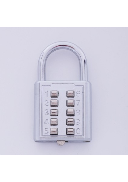 Hırsızlık Önleyici Düğme Kombinasyonlu Asma Kilit Haneli Basmalı Şifre Kilidi Çinko Alaşımlı Güvenlik Kilidi Bavul Bagaj Kodlu Kilit Dolap Dolap Soyunma Asma Kilit (Yurt Dışından)