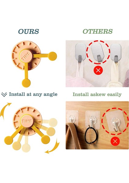 Kendinden Yapışkanlı Kancalar Duvar Kancaları, 10'lu Paket Kancalar, Ikili Kancalar Için Kancalar Banyo Havluları Anahtarlar Kapı -C (Yurt Dışından)