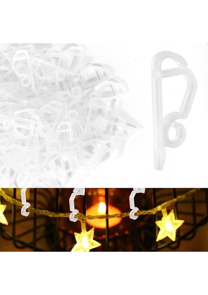 120 Paket Noel Işık Klipleri Açık Hava Koşullarına Dayanıklı Noel Işık Askıları Noel Tatili Için Oluk Kancaları Beyaz (Yurt Dışından) fiyatları