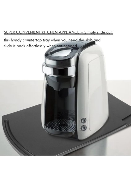 Mutfak Sürgülü Kahve Tepsisi Mat, 12 Inç Dolap Altı Aletleri Kahve Makinesi Ekmek Kızartma Makinesi Tezgah Depolama Pürüzsüz Dönen Tekerlekler ile Hareketli Kaydırıcı (2 Paket) (Yurt Dışından) modelleri