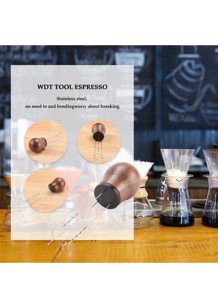 Iğne Espresso Kahve Karıştırıcı, Kahve Dağıtım Tozu Kolu Profesyonel Barista Ceviz Ahşap Için Karıştırma Aracı (Yurt Dışından) fırsatları
