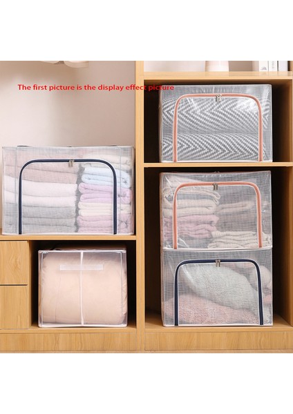 Kumaş Elbise Çelik Çerçeve Şeffaf Saklama Kutusu Çarşaf Battaniye Yastık Ayakkabı Raf Konteyner Katlanabilir Saklama Kutusu D (Yurt Dışından) fiyatları