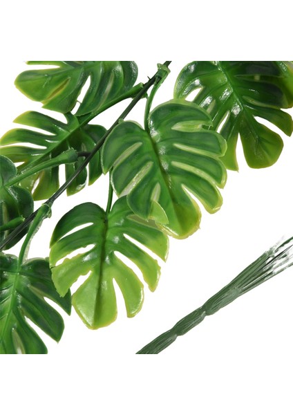2 Adet Yapay Asılı Bitkiler Asma Asılı Rattan Monstera Yaprakları Yeşil Açık Uv Dayanıklı Bitkiler Yeşil (Yurt Dışından)