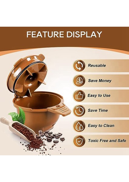 Kahve Makinesi Filtre Sepeti Kahve Makinesi Aksesuarları Yeniden Kullanılabilir Tek Kahve Filtresi (Yurt Dışından) indirimleri