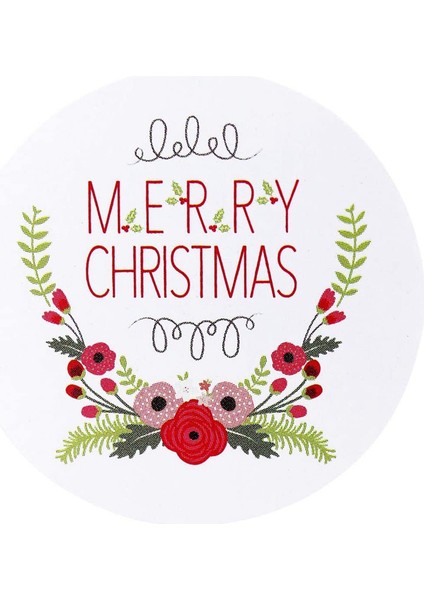 500 Adet Merry Christmas Çıkartmalar Noel Tema Mühür Etiketleri Çıkartmalar Dıy Hediye Paketi Zarf Kırtasiye Dekor B (Yurt Dışından)