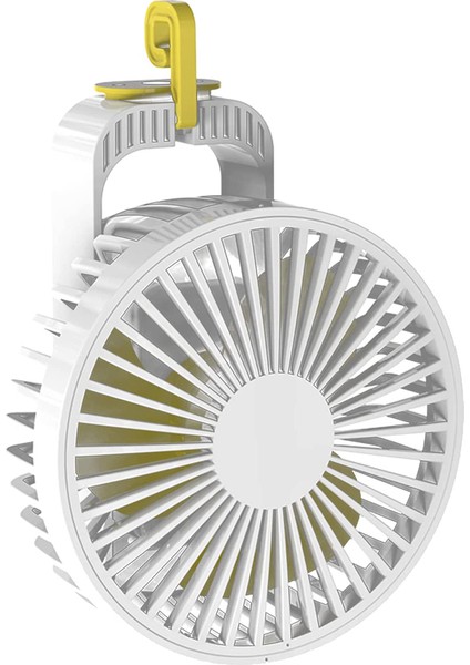 USB Masa Fanı, Bebek Arabası Fanında Şarj Edilebilir Klips, 23 Saat Süre 720 Derece Dönebilen Masa Masaüstü Vantilatörü Beyaz (Yurt Dışından)