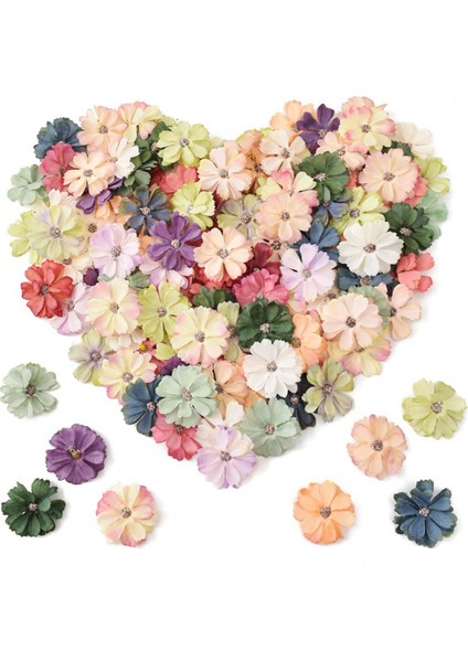 50 Adet Ipek Papatya Kafası Mını Ev Düğün Dekorasyon Dıy Karalama Defteri Noel Çelenk Headdress Yapay Papatya Kafaları (Yurt Dışından) modelleri