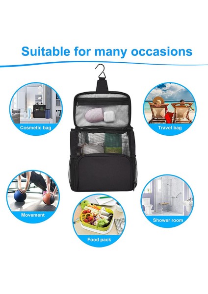 Taşınabilir Duş, Asma Tuvalet Çantası, Kapasite, Suya Dayanıklı Kolay Kurutma, Nefes Alabilen Örgü Tuvalet Malzemeleri Duş Çantası (Yurt Dışından) fiyatları