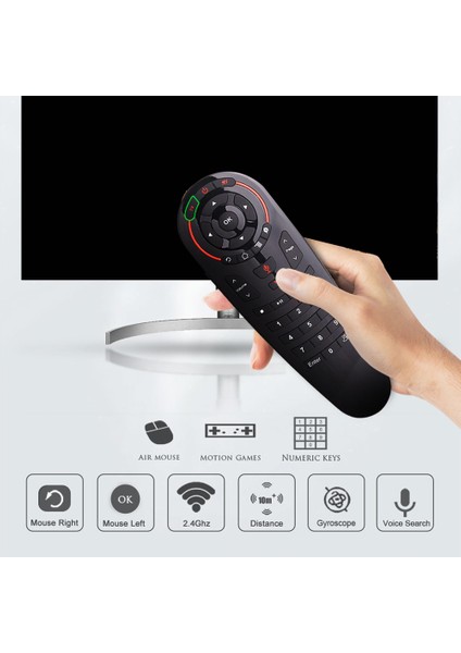 G30S Hava Uzaktan Kumanda 2.4g Kablosuz Denetleyici Tv Projektörü Için Dahili Jiroskop USB Alıcısı (Yurt Dışından) fırsatları