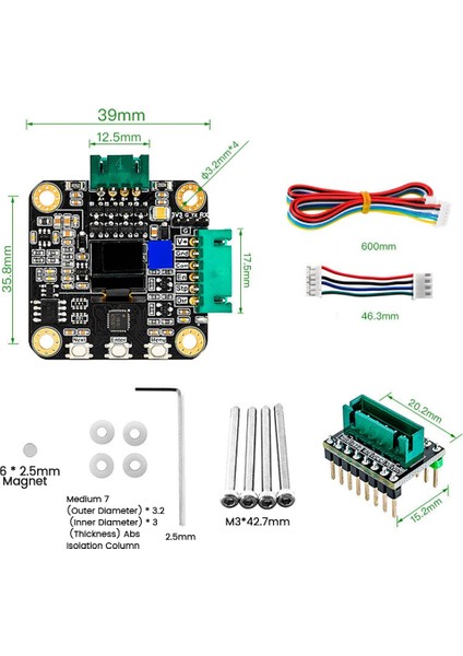 Mks SERVO42C Pcba Step Motor 32BIT Arm Servo Yakın Döngü SMT32 Denetleyici 17 Servo Motorlar 3D Yazıcı Aksesuarları (Yurt Dışından)
