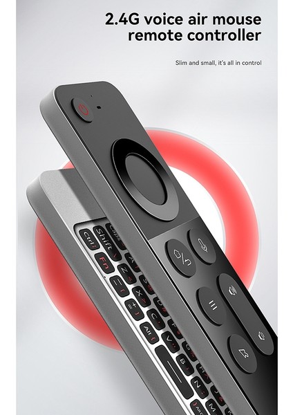 W3 2.4g Kablosuz Ses Hava Fare Uzaktan Kumanda Mini Klavye Android Tv Kutusu Için/windows/jiroskop Uzaktan (Yurt Dışından)