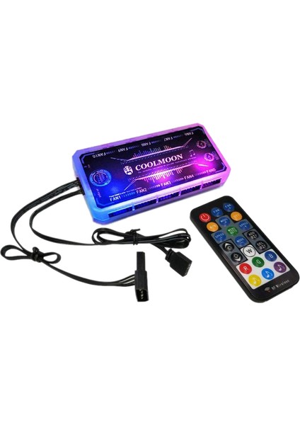 Uzaktan Rgb Aydınlatma Müzik Kontrol Cihazı Şasi Fanı Masaüstü Bilgisayar Kasa Fanı Kontrol Cihazı Rf Uzaktan Kumanda (Yurt Dışından)