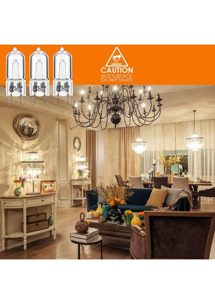 20 Adet G9 Halojen Ampuller, 40W Şeffaf Halojen Lambalar Kısılabilir, Avizeler, Kolyeler, Peyzaj Işıkları Için Sıcak Beyaz 2800K (Yurt Dışından)