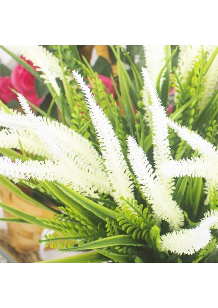 10 Paketler Yapay Bitkiler Açık Çim Çiçekler Uv Dayanıklı Yeşillik Bahçe Sundurma Pencere Kutusu Dekorasyon Beyaz (Yurt Dışından) modelleri