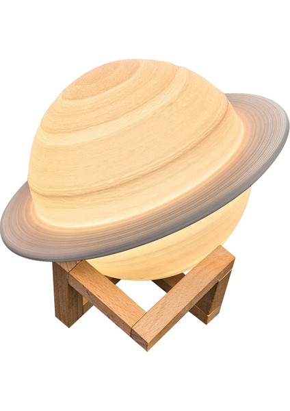 Çocuk Gece Lambası 3D Ay Lambası, 3 Renkli LED Dokunmatik ve Uzaktan Kumandalı Yatak Odası Lambası USB Şarjlı Lamba 16CM (Yurt Dışından)