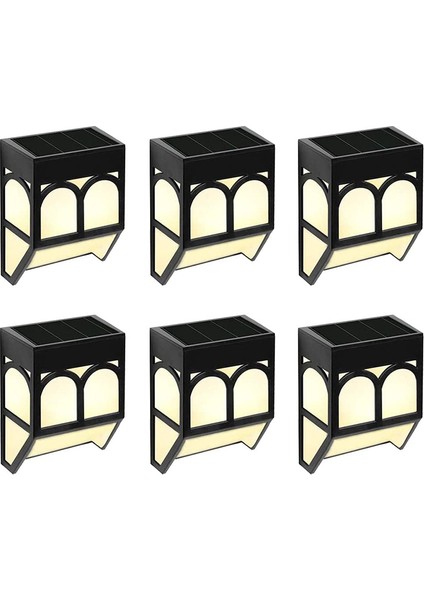 6pcs Solar Bahçe Işıkları Enerjili Çit Işıkları Suya Dayanıklı Dış Mekan (Yurt Dışından)