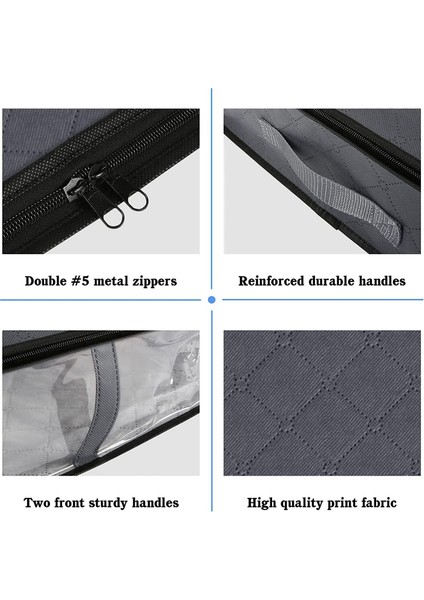 3 Paket Saklama Kutuları Giysi Saklama, Katlanabilir Battaniye Saklama Torbaları, Düzenleme Için Yatak Saklama Kapları Altında, Giyim (Yurt Dışından)