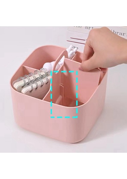 2pcs Caddys Organizatör, Saplı Istiflenebilir Plastik Caddy'ler, Masa Caddy'leri, Sanat Organizatörleri ve Depolama, Makyaj Caddy'leri Mavi (Yurt Dışından)