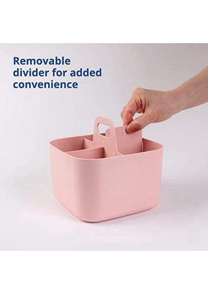2pcs Caddys Organizatör, Saplı Istiflenebilir Plastik Caddy'ler, Masa Caddy'leri, Sanat Organizatörleri ve Depolama, Makyaj Caddy'leri Mavi (Yurt Dışından)