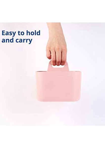 2pcs Caddys Organizatör, Saplı Istiflenebilir Plastik Caddy'ler, Masa Caddy'leri, Sanat Organizatörleri ve Depolama, Makyaj Caddy'leri Mavi (Yurt Dışından)