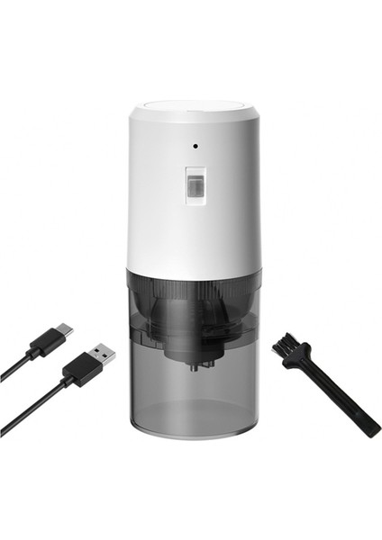 Elektrikli Kahve Değirmeni Elektrikli Fasulye Öğütücü Kahve Makinesi Taşınabilir Ev Şarj Edilebilir Öğütücü Mutfak Aracı (Beyaz) (Yurt Dışından)