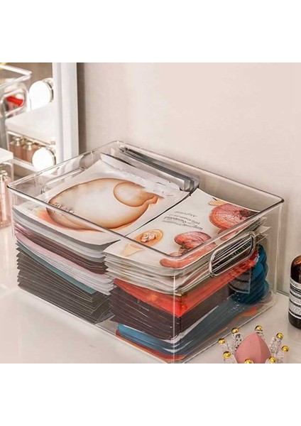 2 Adet Plastik Mutfak Kiler Dolabı, Buzdolabı Veya Dondurucu Gıda Veya Kitap Saklama Kutuları Kulplu-Aperatifler Için Organizatör (Yurt Dışından) indirimleri