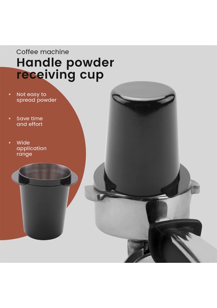 EK43 Öğütücü Toz Kase Wpm Huijia Niş Kahve Tozu Alıcı Kahve Makinesi Kolu Toz Fincan Siyah (Yurt Dışından) indirimleri