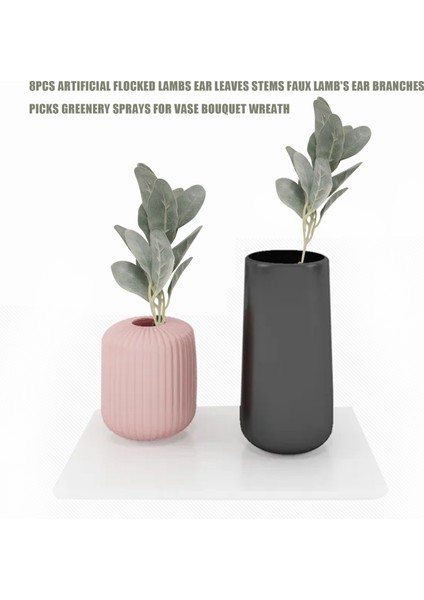 8 Adet Yapay Akın Kuzu Kulak Yaprakları Kaynaklanıyor Sahte Kuzu Kulak Dalları Vazo Buket Çelenk Için Yeşillik Spreyleri Alır (Yurt Dışından) indirimleri