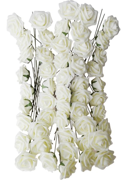 x Yapay 10 Adet Çiçek Buketleri Gül Beyaz Deco Düğün Evi (Yurt Dışından)