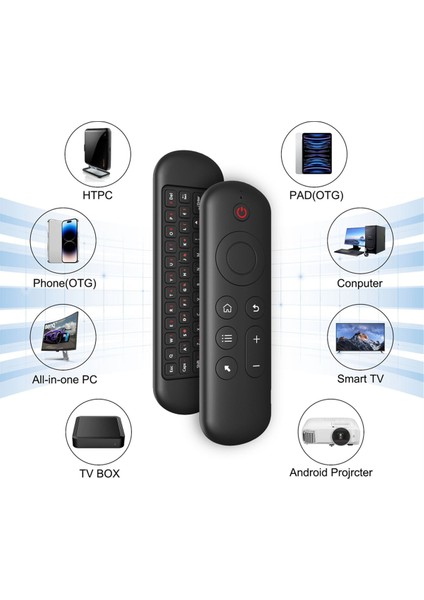 M5 Ir 2.4g Hava Fare Uzaktan Touchpad Android Tv Kutusu Pc Için Mini Kablosuz Klavye Uçan Fare (Renkli Arkadan Aydınlatmalı) (Yurt Dışından)