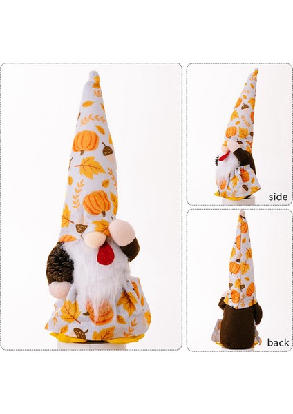 Dekorasyon Hasat Festivali Türkiye Yüzü Olmayan Rudolph Gnome Gnome Akçaağaç Yaprağı Bebekler Çam Kozalakları (Yurt Dışından)