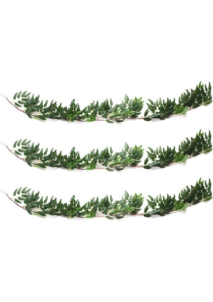3 Paket (16.8ft) Yapay Söğüt Yaprakları Sarmaşıklar Dallar-Ipek Asılı Söğüt Bitki Yeşillik Çelenk Dize Iç Mekan Için (Yurt Dışından)