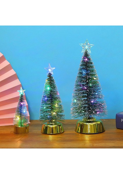 Masa LED Noel Ağacı Gece Lambası Dekorasyon Işık Mini Noel Ağacı Yeni Yıl Hediyesi M (Yurt Dışından)