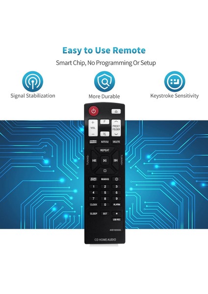 AKB74955355 Lg Mini Hi-Fi Sistemi Için Uzaktan Kumandayı Değiştirin CJ87 CJ88 CM4590 CJS45F CJS45W CJS87F CJS88F CJS88W (Yurt Dışından)