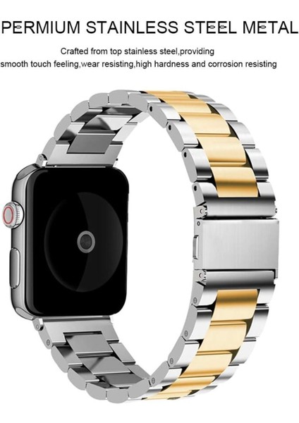 Apple Watch Uyumlu 38MM 40MM 41MM 1/2/3/4/5/6/se/7/8/9/ultra 2 Metal Kordon Premium
