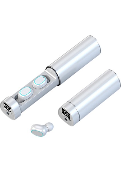 Mini Tws Kablosuz Kulaklıklar Bluetooth Kulaklık Spor Kulaklıklar Için Stereo Kulak Içi Müzik Mikrofonlu Kulaklık Beyaz (Yurt Dışından)