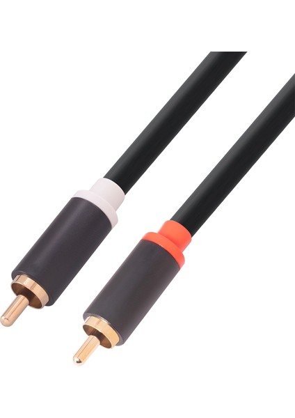 2 x 6.35 mm - 2rca Kablo, Altın Kaplama 2x 6.35MM 1/4 Inç Erkek 6.35MM - 2 Rca Erkek Stereo Ses Kablosu 3 Metre (Yurt Dışından)