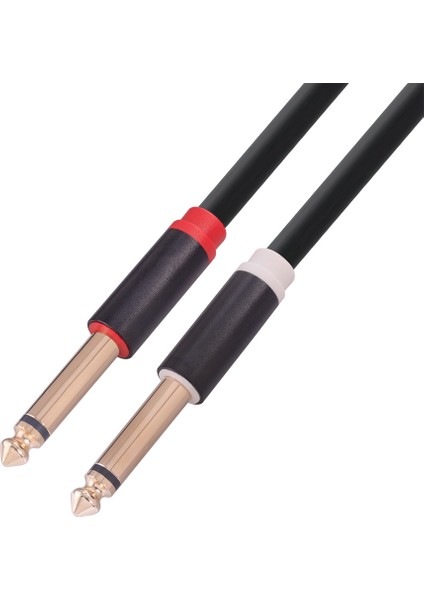 2 x 6.35 mm - 2rca Kablo, Altın Kaplama 2x 6.35MM 1/4 Inç Erkek 6.35MM - 2 Rca Erkek Stereo Ses Kablosu 3 Metre (Yurt Dışından)