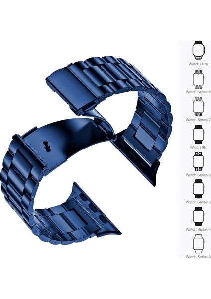 Apple Watch Uyumlu 42MM 44MM 45MM 49MM 1/2/3/4/5/6/se/7/8/9/ultra 2 Metal Kordon Premium modelleri