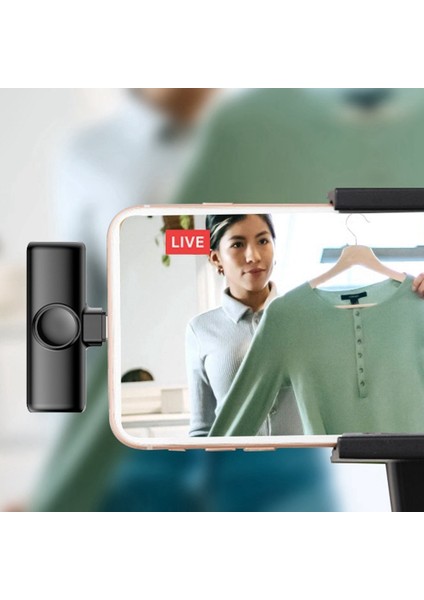 Yeni Kablosuz Yaka Mikrofonu Android Canlı Kayıt Röportajı Için Canlı Gürültü Önleyici Mikrofon (Yurt Dışından)