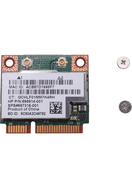 Çift Bant BCM943228HMB 802.11A/B/G 300 Mbps Wifi Kablosuz Kart Bluetooth 4.0 Yarım Mını Pci-E Dizüstü Bilgisayar Wlan 2.4 Ghz 5 Ghz (Yurt Dışından)