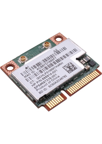Çift Bant BCM943228HMB 802.11A/B/G 300 Mbps Wifi Kablosuz Kart Bluetooth 4.0 Yarım Mını Pci-E Dizüstü Bilgisayar Wlan 2.4 Ghz 5 Ghz (Yurt Dışından)