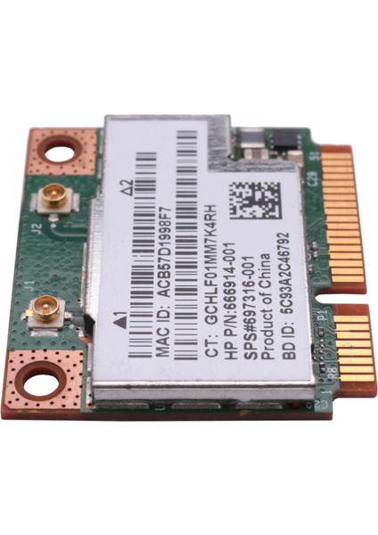 Çift Bant BCM943228HMB 802.11A/B/G 300 Mbps Wifi Kablosuz Kart Bluetooth 4.0 Yarım Mını Pci-E Dizüstü Bilgisayar Wlan 2.4 Ghz 5 Ghz (Yurt Dışından)