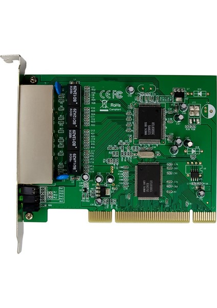Pcı Hızlı Ethernet 10/100 Mbps RTL8305SC+RTL8100CL Yonga Seti - Bağlantı Noktası RJ45 Ağ Anahtarı Lan Kartı (Yurt Dışından)