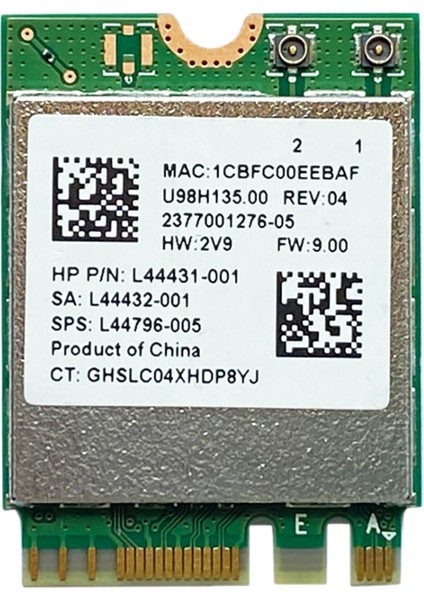 RTL8822CE Kablosuz Ağ Kartı 2.4g/5g Çift Bantlı Gigabit Wifi Bluetooth 5.0 M.2 Ngff Arayüzü Wifi Kablosuz Modülü (Yurt Dışından)