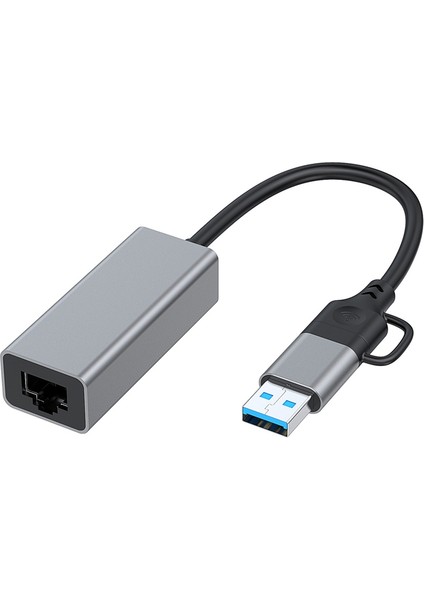 USB Tip C RJ45 Kablolu Ağ Kartına Harici Kablolu USB 3.0 Dizüstü Bilgisayar Için Ethernet Adaptörüne, 1000MBPS (Yurt Dışından)