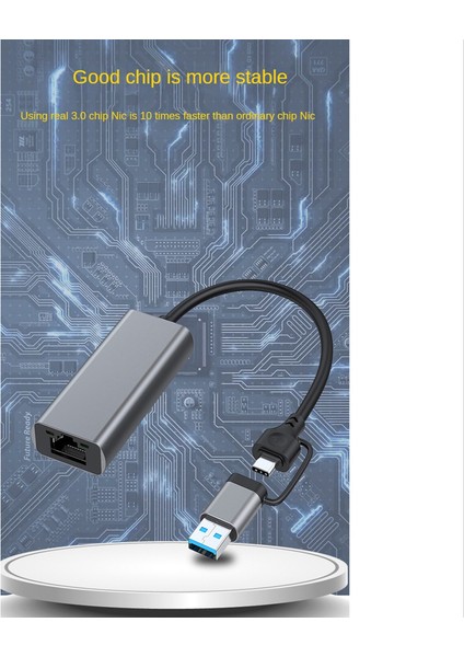 USB Tip C RJ45 Kablolu Ağ Kartına Harici Kablolu USB 3.0 Dizüstü Bilgisayar Için Ethernet Adaptörüne, 1000MBPS (Yurt Dışından)